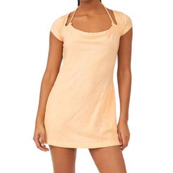🔥FIRM NEW Free People Vivi Open Back Stretch Cotton Dress - Picture 1 of 12